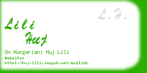 lili huj business card